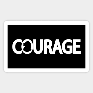 Courage typography Sticker